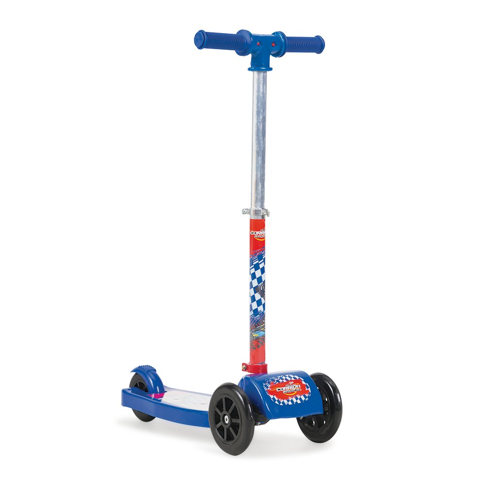 Patinete Infantil Scooter 3 Rodas Corrida Radical Azul - 2
