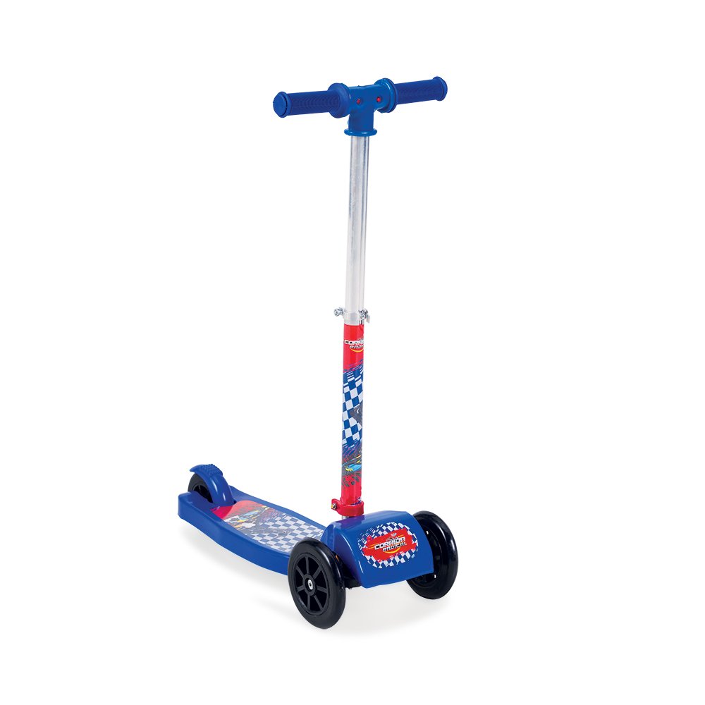 Patinete Infantil Scooter 3 Rodas Corrida Radical Azul