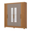 Ver imagem 4 de Guarda Roupa Roupeiro Casal Francês B367 Briz 6 Portas 3 Gavetas com Espelho Cinamomo Avelã Henn
