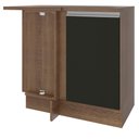 Ver imagem 1 de Balcão de Canto Glamy 1 Porta Rustic e Preto Madesa