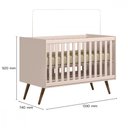 Ver imagem 4 de Quarto Bebê Infantil Q Encanto Berço Vira Cama e Comoda Sapateira 1 Portas 4 Gavetas Retrô Qmovi