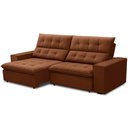 Ver imagem 7 de Sofá Retrátil Reclinável para Sala 3 Lugares 250cm Vincent F04 Veludo Terracota - Lyam Decor