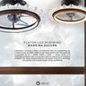 Luminária Plafon Ventilador Teto Miniwind Madeira Escura 23w - 4