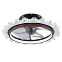 Ver imagem 1 de Luminária Plafon Ventilador Teto Miniwind Madeira Escura 23w