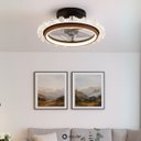 Ver imagem 5 de Luminária Plafon Ventilador Teto Miniwind Madeira Escura 23w