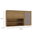 Ver imagem 2 de Armário Aéreo Botanic 120cm 2 Portas Kappesberg Nogueira
