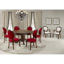 Ver imagem 2 de Mesa de Jantar Redonda Medalhão sem Vidro - Mj10 Mmj-sl Sl-imbuia 1,50m