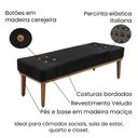Ver imagem 3 de Calçadeira Recamier Queen 1,60m Gênova Veludo Preto - Pallazio