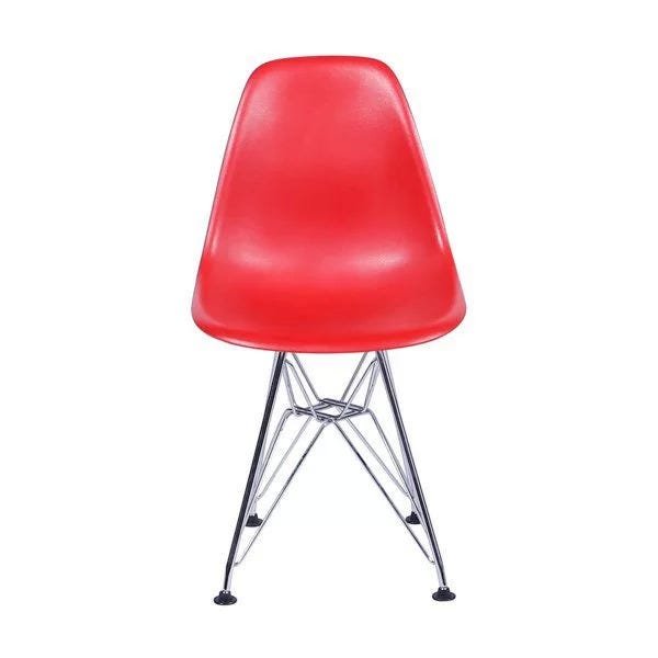 Cadeira Dkr Eames Polipropileno Base Eiffel Ferro Infantil Vermelha - 1