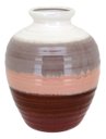 Ver imagem 1 de Vaso Decorativo Enfeite Casa Cerâmica 26x20x20cm Marrom