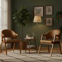 Ver imagem 1 de Kit 2 Cadeiras Sala de Jantar Premium com Braço Madeira Maciça Movellu Home