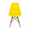 Conjunto com Mesa e 4 Cadeiras Amarelas Dkr Eames de Polipropileno Base Eiffel Madeira Inovakasa - 2