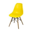 Ver imagem 3 de Conjunto com Mesa e 4 Cadeiras Amarelas Dkr Eames de Polipropileno Base Eiffel Madeira Inovakasa