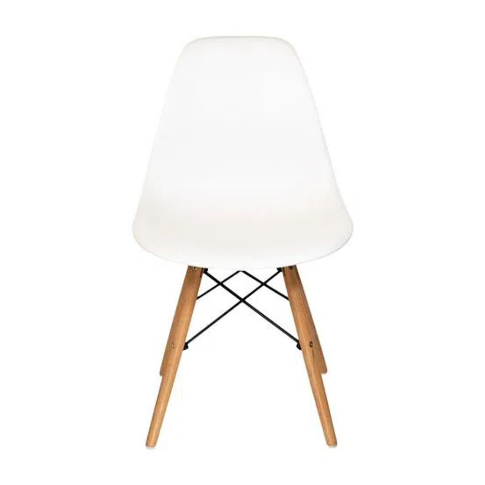 Cadeira Design Paris Charles Eames Eiffel Wood - Branca - 4