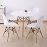 Conjunto com Mesa e 4 Cadeiras Brancas Dkr Eames de Polipropileno Base Eiffel Madeira Inovakasa - 2