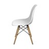 Conjunto com Mesa e 4 Cadeiras Brancas Dkr Eames de Polipropileno Base Eiffel Madeira Inovakasa - 6