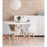 Conjunto com Mesa e 4 Cadeiras Brancas Dkr Eames de Polipropileno Base Eiffel Madeira Inovakasa - 1