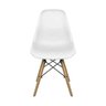 Conjunto com Mesa e 4 Cadeiras Brancas Dkr Eames de Polipropileno Base Eiffel Madeira Inovakasa - 4