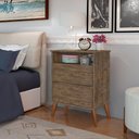 Ver imagem 2 de Kit Mesa de Cabeceira Onix Cor:canela Mizza Decor