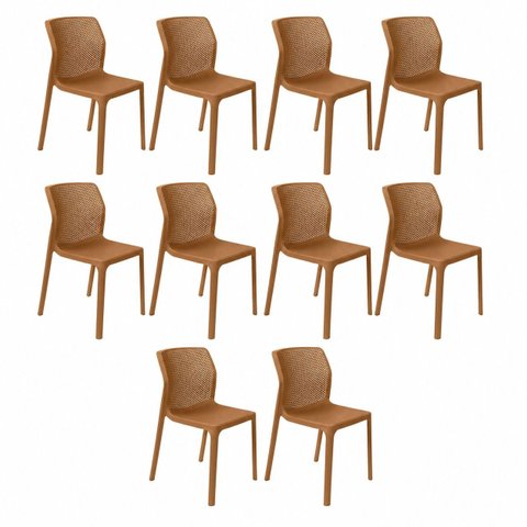 Kit 10 Cadeiras Laryssa Terracota