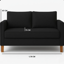 Ver imagem 5 de Sofá 2 Lugares 1,70m Siena Luxo Essência Escandinava:preto