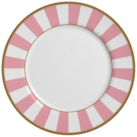 Sousplat Stripe Rosa 34cm Cerâmica Alleanza Alleanza Cerâmica