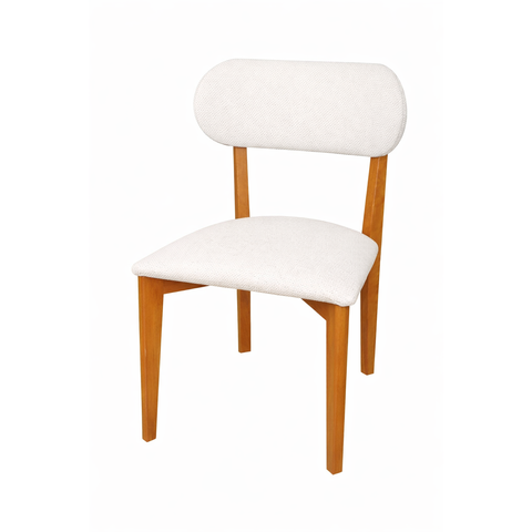 Cadeiras Sala de Jantar Arbor em Madeira- Kit com 02 Unidades Tecido Linho Cru
