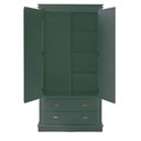 Ver imagem 2 de Guarda Roupa Solteiro 2 Portas e 2 Gavetas Manchester 2054 Linz Móveis - Verde Musgo