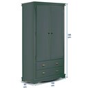 Ver imagem 5 de Guarda Roupa Solteiro 2 Portas e 2 Gavetas Manchester 2054 Linz Móveis - Verde Musgo
