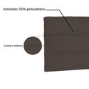 Ver imagem 2 de Cabeceira Painel Queen 1,60m La Italiana Suede Marrom Café