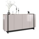 Ver imagem 5 de Aparador Buffet 4 Portas Oliwia 160cm Sala Jantar Off/nogueira/preto Fosco C04 - D’Rossi