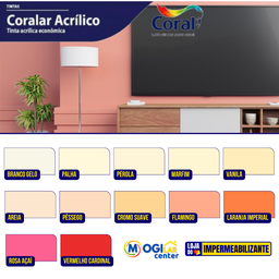 Tinta acrílica fosca Coralar Econômica branco 3,6L Coral - 3