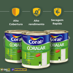 Tinta acrílica fosca Coralar Econômica branco 3,6L Coral - 2