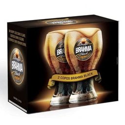 Conjunto de Copos Brahma BLACK em Vidro para CHOPP 2PÇS 430ML Globimport - 3