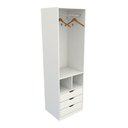 Ver imagem 4 de Armário Colmeia Mirela M27 100% Mdf (closet Lojas Expositor) Vetorial Móveis Branco