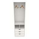Ver imagem 1 de Armário Colmeia Mirela M27 100% Mdf (closet Lojas Expositor) Vetorial Móveis Branco