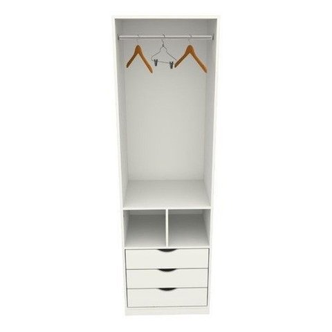Armário Colmeia Mirela M27 100% Mdf (closet Lojas Expositor) Vetorial Móveis Branco