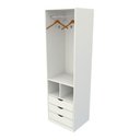 Ver imagem 3 de Armário Colmeia Mirela M27 100% Mdf (closet Lojas Expositor) Vetorial Móveis Branco