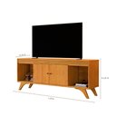 Ver imagem 2 de Rack Madrid 2 Portas Detalhe Ripado - Mavaular Naturale