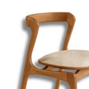 Ver imagem 6 de Conjunto com 2 Cadeiras em Madeira Celeste Bege/Off White/Imbuia Marrom