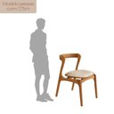 Ver imagem 4 de Conjunto com 2 Cadeiras em Madeira Celeste Bege/Off White/Imbuia Marrom