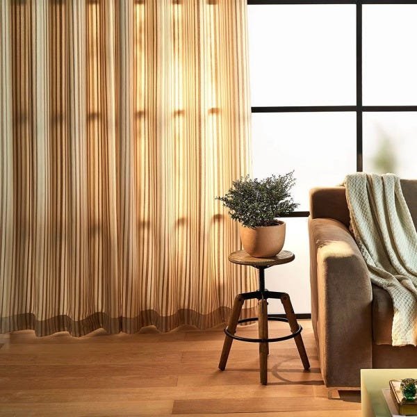 Cortina Longa para Sala/Quarto Atlanta 2,80 x 2,30M Santista - Areia - 1
