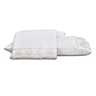 Jogo de Cama 4 Pç Casal Bordado Inglês Toque de Seda Jolitex - Branco/bege - 3
