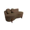 Ver imagem 3 de Namoradeira Sofá Feijão Lounge 120cm Orgânica Linho Marrom