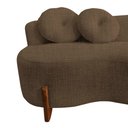 Ver mais imagens de Namoradeira Sofá Feijão Lounge 120cm Orgânica Linho Marrom