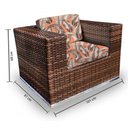 Ver imagem 3 de Conjunto Bora Bora - 1 Sofá 2 Lugares + 2 Poltronas + 1 Mesa de Centro - Curaçao