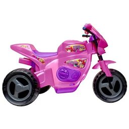 Triciclo Eletrico Infantil 6V Moto MEG Turbo Magic TOYS Rosa 1230L - 1