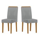 Ver imagem 2 de Cadeira Sala Jantar Cecilia Kit 2 Ype/linho Cinza Claro