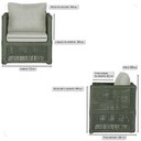 Ver imagem 2 de 2 Poltronas Madri Alumínio Corda Náutica Estofado 3 Trama Verde