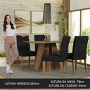 Ver imagem 4 de Conjunto Sala de Jantar Mesa Tampo de Madeira 4 Cadeiras Rustic/oxford Gisele Madesa